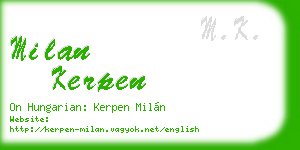 milan kerpen business card